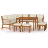 Image de vidaXL - 11-delige - Tuinset - met - kussens - massief - acaciahout