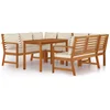 Image de vidaXL - 7-delige - Tuinset - met - kussens - massief - acaciahout