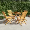 Image de vidaXL - 5-delige - Tuinset - massief - teakhout