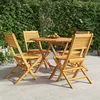 Image de vidaXL - 5-delige - Tuinset - massief - teakhout