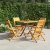 Image de vidaXL - 5-delige - Tuinset - massief - teakhout