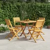 Image de vidaXL - 5-delige - Tuinset - massief - teakhout