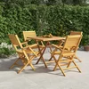 Image de vidaXL - 5-delige - Tuinset - massief - teakhout