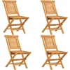 Image de vidaXL - Tuinstoelen - inklapbaar - 4 - st - 47x63x90 - cm - massief - teakhout