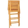 Image de vidaXL - Klapstoelen, - 4 - stuks, - 56x63x90 - cm, - massief - teakhout