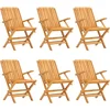 Image de vidaXL - Tuinstoelen - 6 - st - inklapbaar - 61x67x90 - cm - massief - teakhout