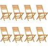 Image de vidaXL - Tuinstoelen - inklapbaar - 8 - st - 47x62x90 - cm - massief - teakhout