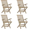 Image de vidaXL - Tuinstoelen - inklapbaar - 4 - st - 56x61x89 - cm - massief - teakhout - grijs