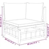 Image de vidaXL - 9-delige - Loungeset - met - kussens - bamboe - crèmewit