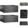 Image de vidaXL - Tuinmeubelhoezen - 2 - st - 16 - oogjes - vierkant - 205x205x90 - cm