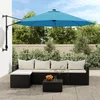 Image de vidaXL - Wandparasol - met - LEDs - 290 - cm - zeeblauw