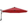 Image de vidaXL - Wandparasol - met - LEDs - 290 - cm - felrood