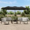 Image de vidaXL - Parasol - dubbel - dak - met - LED - 449x265 - cm - antracietkleurig
