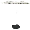 Image de vidaXL - Parasol - dubbel - dak - 316x145 - cm - zandwit