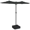 Image de vidaXL - Parasol - dubbel - dak - 316x145 - cm - antracietkleurig