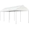 Image de vidaXL - Prieel - met - dak - 6,69x2,28x2,69 - m - polyetheen - wit