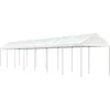 Image de vidaXL - Prieel - met - dak - 15,61x2,28x2,69 - m - polyetheen - wit