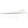 Image de vidaXL - Prieel - met - dak - 15,61x4,08x3,22 - m - polyetheen - wit