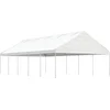 Image de vidaXL - Prieel - met - dak - 11,15x5,88x3,75 - m - polyetheen - wit