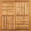 Image de vidaXL - Tuintafel - 110x110x75 - cm - massief - acaciahout