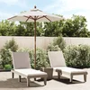Image de vidaXL - Parasol - met - houten - paal - 196x231 - cm - zandkleurig