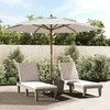 Image de vidaXL - Parasol - met - houten - paal - 299x240 - cm - zandkleurig