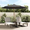 Image de vidaXL - Parasol - met - houten - paal - 299x240 - cm - antracietkleurig