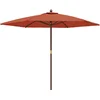 Image de vidaXL - Parasol - met - houten - paal - 299x240 - cm - terracottakleurig