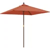Image de vidaXL - Parasol - met - houten - paal - 198x198x231 - cm - terracottakleurig