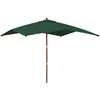 Image de vidaXL - Parasol - met - houten - paal - 300x300x273 - cm - groen