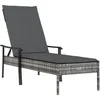 Image de vidaXL - Ligbed - met - kussen - poly - rattan - grijs