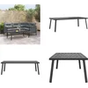Image de vidaXL - Tuintafel - 110x55x35 - cm - staal - antracietkleurig