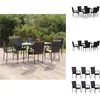 Image de vidaXL - 7-delige - Tuinset - poly - rattan - zwart