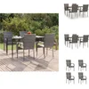 Image de vidaXL - 5-delige - Tuinset - poly - rattan - grijs