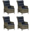Image de vidaXL - 5-delige - Tuinset - poly - rattan - bruin