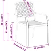 Image de vidaXL - Tuinstoel - 2 - pcs - Antraciet - 56 - x - 65 - x - 89 - cm - Staal