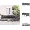 Image de vidaXL - 5-delige - Loungeset - met - kussens - poly - rattan - grijs