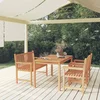Image de vidaXL - 5-delige - Tuinset - massief - teakhout