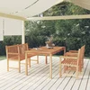 Image de vidaXL - 5-delige - Tuinset - massief - teakhout