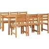 Image de vidaXL - 7-delige - Tuinset - massief - teakhout