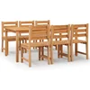 Image de vidaXL - 7-delige - Tuinset - massief - teakhout