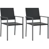 Image de vidaXL - Tuinstoelen - 2 - st - 54x62,5x89 - cm - poly - rattan - zwart
