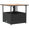 Image de vidaXL - Tuintafel - met - parasolgat - 55x55x46,5 - cm - poly - rattan - zwart