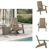 Image de vidaXL - Tuinstoel - Adirondack - 75x88,5x89,5 - cm - polypropeen - lichtbruin
