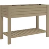 Image de vidaXL - Plantenbak - verhoogd - 110x45x79 - cm - polypropeen - lichtbruin