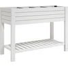 Image de vidaXL - Plantenbak - verhoogd - 110x45x79 - cm - polypropeen - wit