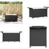 Image de vidaXL - Tuinbank - met - kussen - 116x46x57 - cm - poly - rattan - zwart