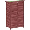 Image de vidaXL - Tuinschuur - 83x57x140 - cm - massief - grenenhout - mokkakleurig