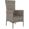 Image de vidaXL - 3-delige - Tuinset - met - kussens - poly - rattan - grijs