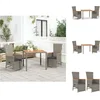 Image de vidaXL - 3-delige - Tuinset - met - kussens - poly - rattan - grijs
